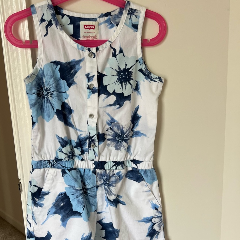 Levi's Kids Blue Floral Romper